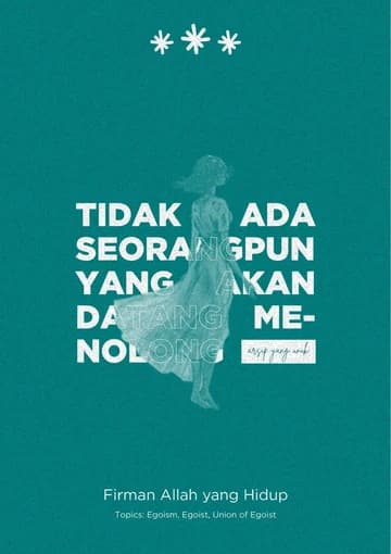 Cover Tidak Ada Seorangpun yang Akan Datang Menolong